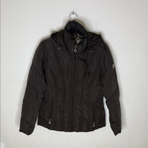 Calvin Klein Dark Brown Down Blend Filled Puffer Jacket Size Small